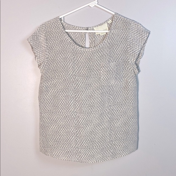 Cynthia Rowley 100% silk Gray Patterned Women's Top size small - Picture 1 of 10